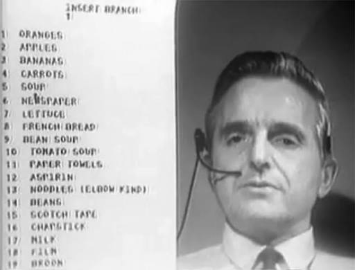Douglas Engelbart demonstrating interactive computing