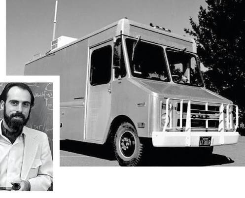A historic mobile networking research van