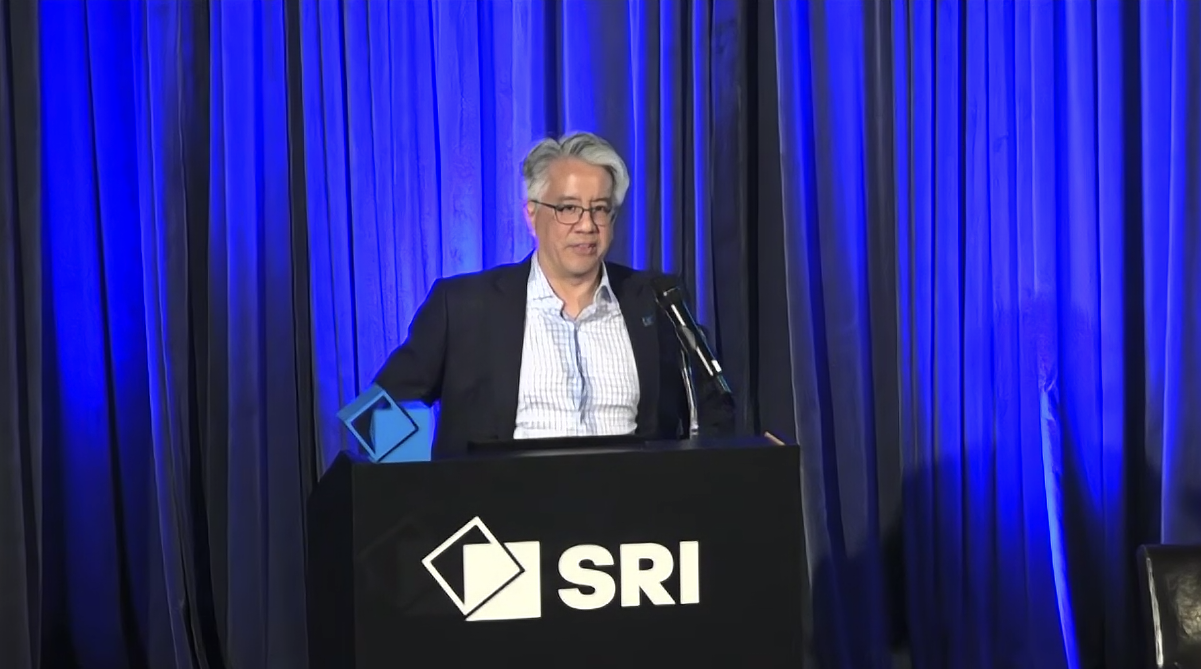 A speaker at an SRI event