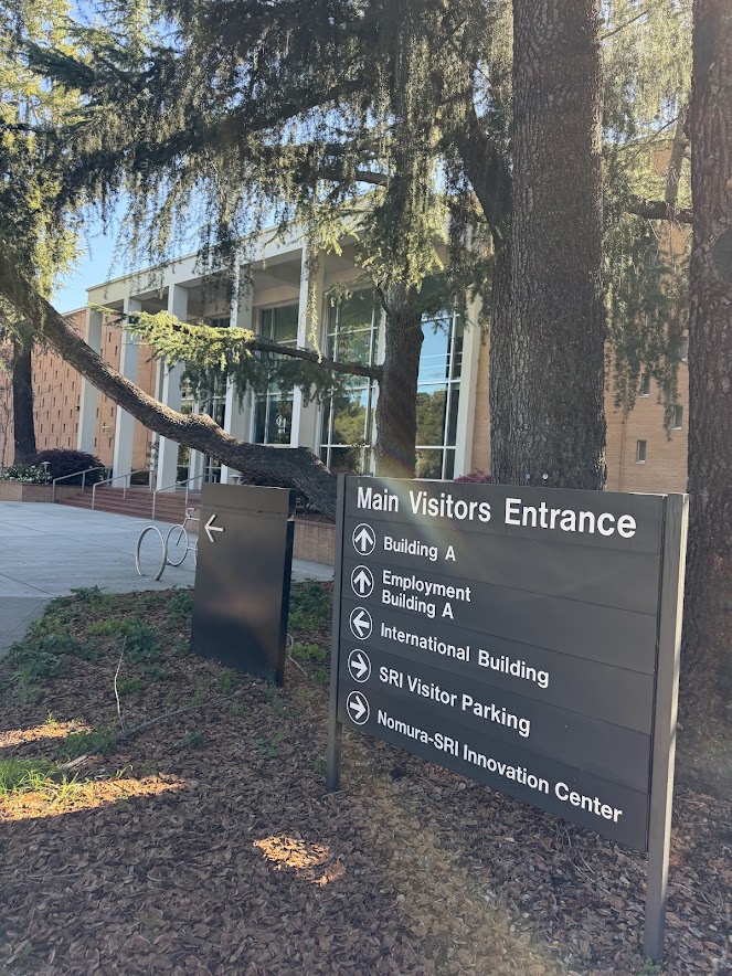 The visitors’ entrance at SRI